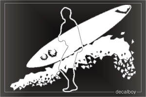 Surfboard Window Decal