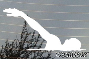 Swimmer 3 Window Decal