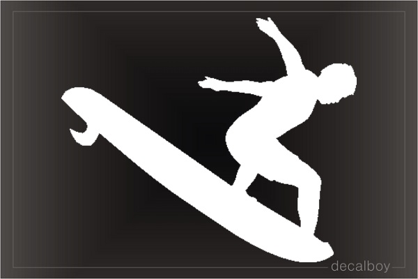 Surfing Boy Window Decal