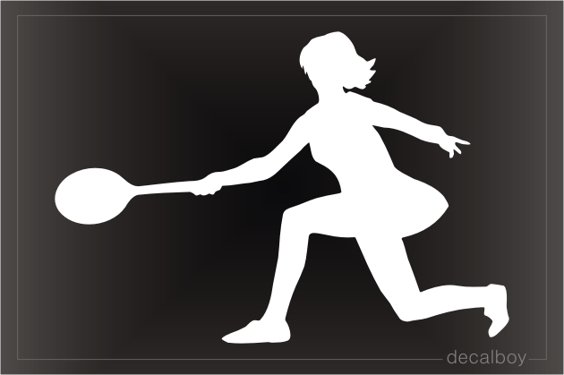 Tennis Player 2 Window Decal