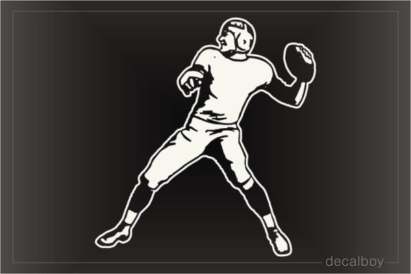 Football Long Pass Window Decal