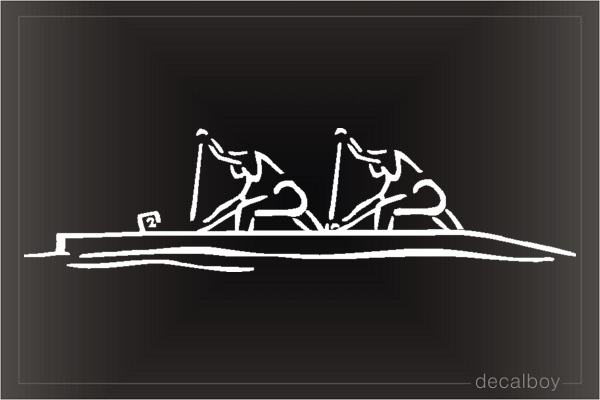 Canoe Rowing Window Decal