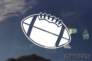 Football 3 Window Decal