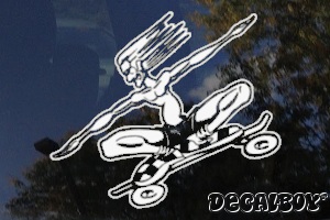 Rollerblader 2 Window Decal