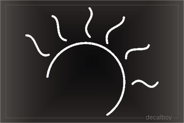 Sun 5 Car Window Decal