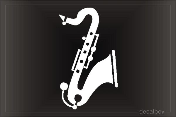 Tenor Saxaphone Car Decal