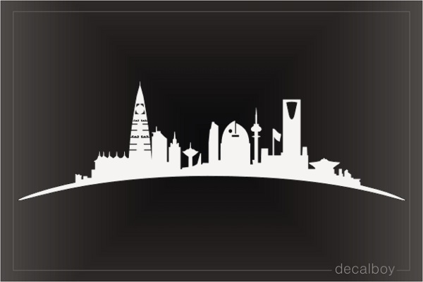 Saudi Arabia Riyadh Skyline Decal