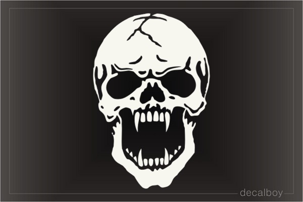 Screaming Skull Decal