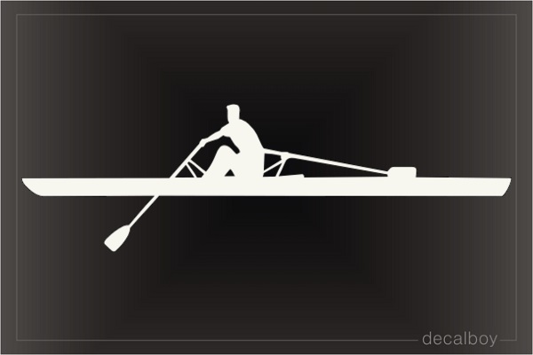 Single Rowing Man Decal