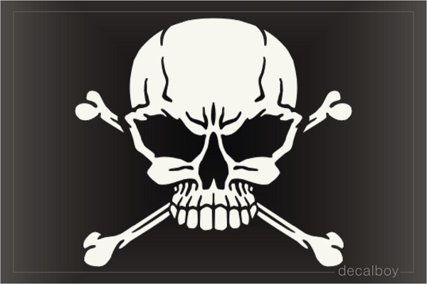 Skeleton Skull Crossbone Decal