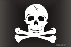 Skull Crossbones 3 Car Window Decal