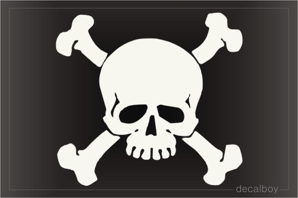 Skull Crossbones 4400 Car Window Decal