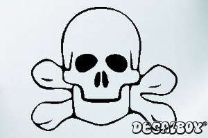 Skull 555 Car Window Decal