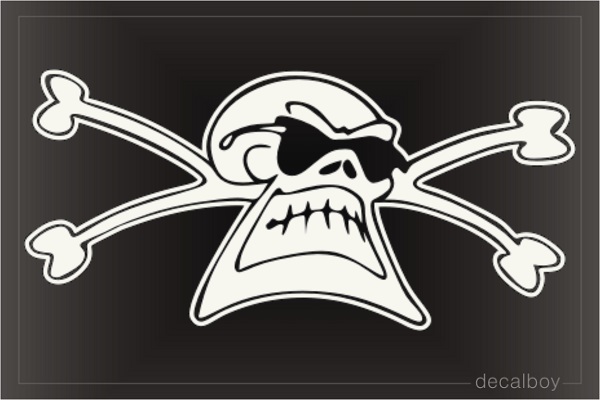 Skull 6548 Car Window Decal