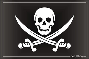 Skull Swords Car Window Decal