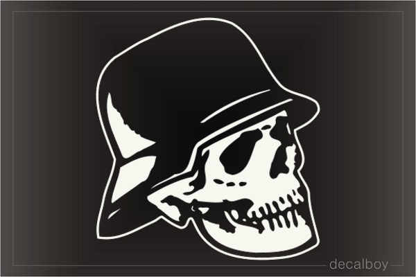 Skull Helmet Car Window Decal