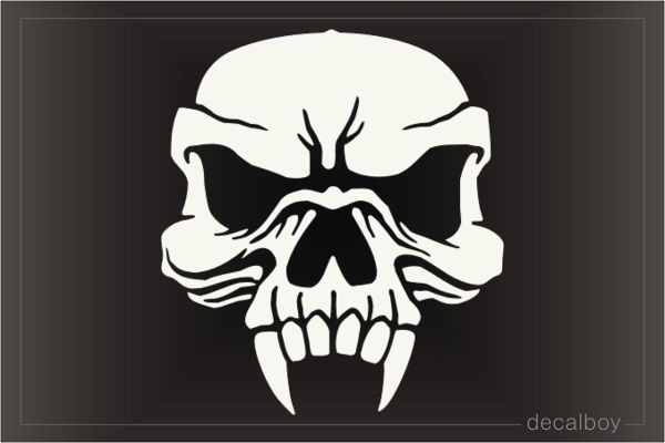 Skull Monster Fangs Decal