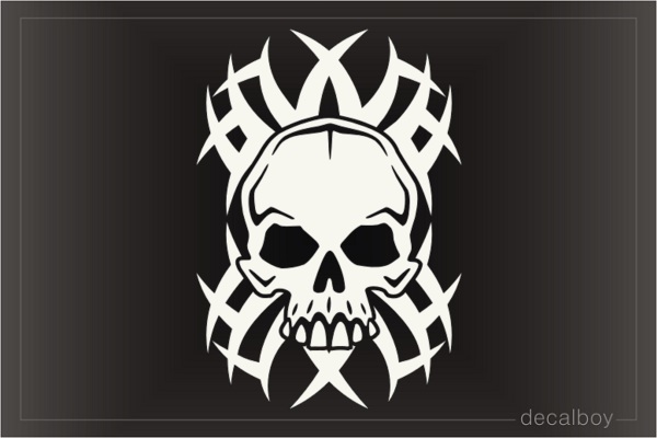 Skull Tribal Background Decal