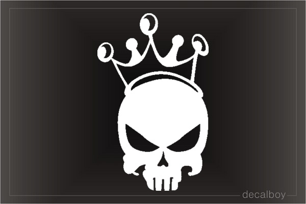 Skull Crown444 Car Window Decal