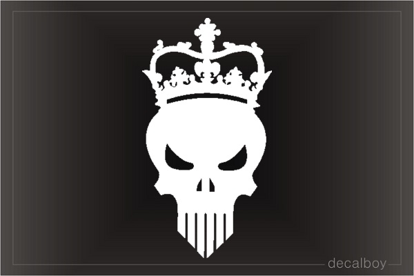 Skull Crown Car Window Decal