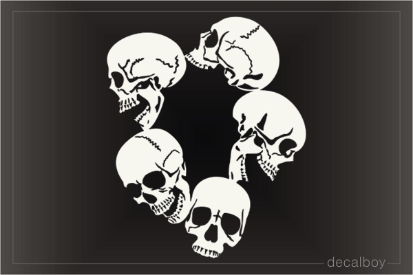 Skulls Piled Together Decal