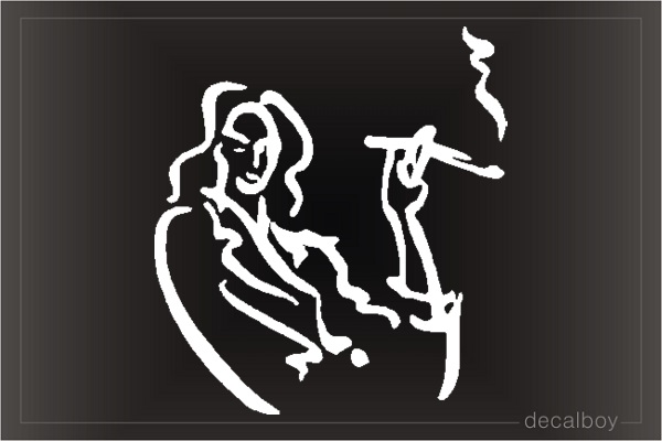 Smoking Car Window Decal