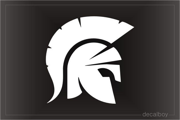 Spartan Warrior Helmet Decal