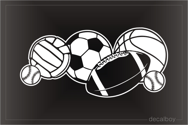 Sport Balls Window Decal