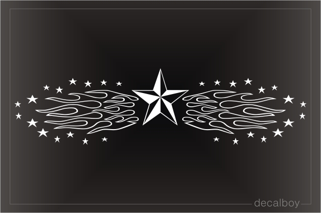 Star Flames Die-cut Decal