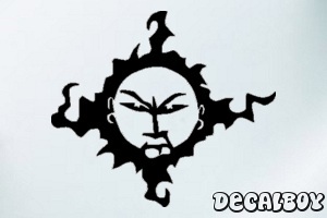 Sun Mad Face Car Window Decal