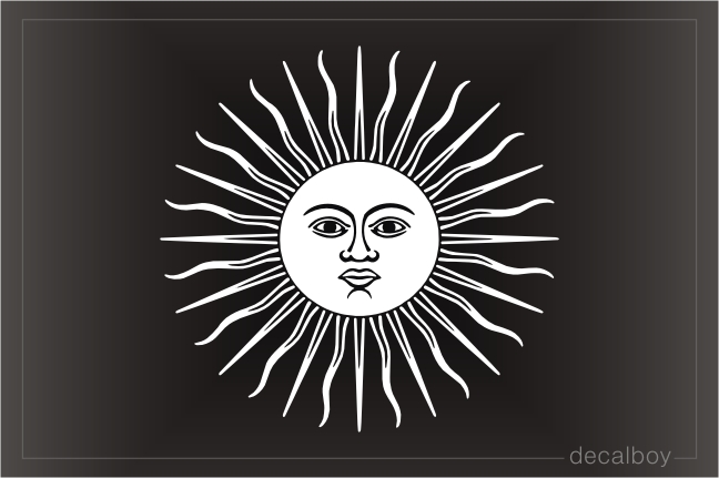 Sun Face Decal