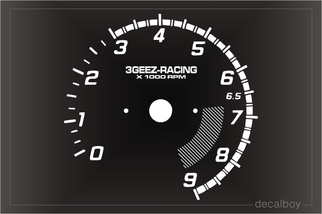 Tachometer Window Decal