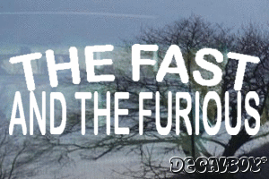 The Fast And The Furious Vinyl Die-cut Decal