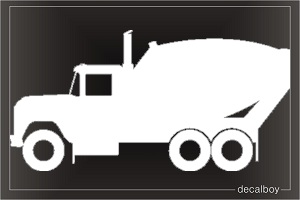 Truck Cement Mixer Window Decal