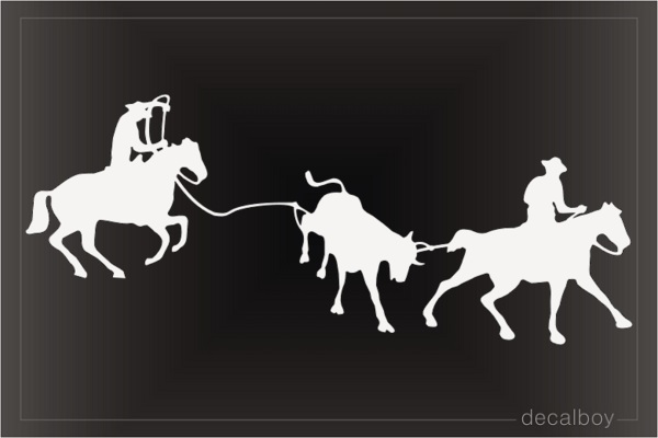 Team Roping Window Decal