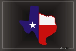 Texas Map Car Decal