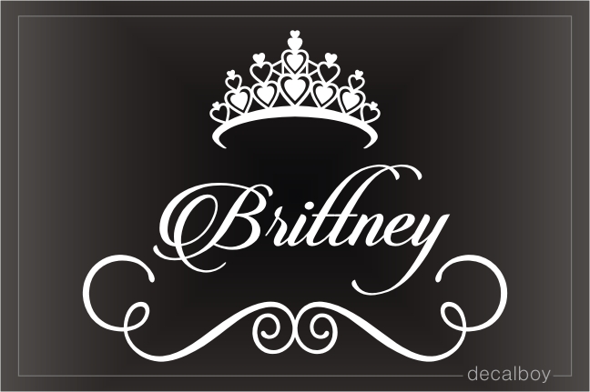 Tiara With Custom Name Decal