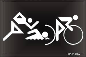 Triathlon 2 Window Decal