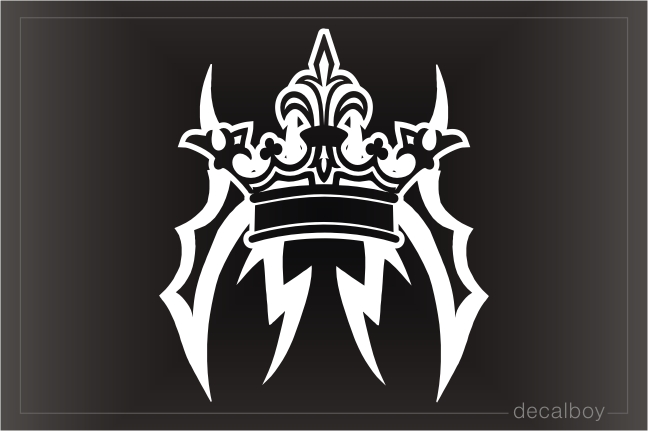 Tribal Crown Tattoo Clipart Car Decal