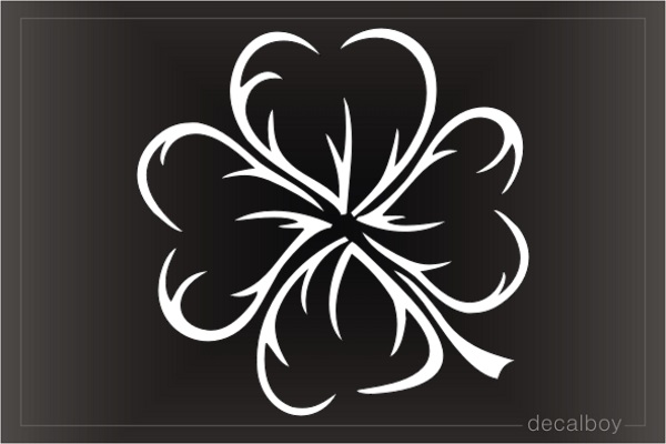 Tribal Shamrock Fourleaf Decal