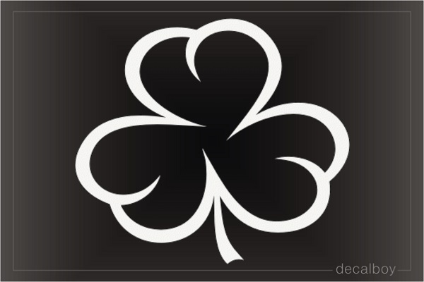 Tribal Shamrock Three Leaf Decal