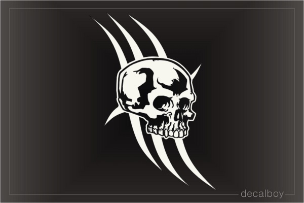 Tribal Skull Tattoo Design Car Decal