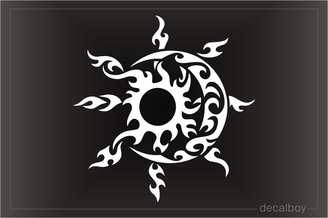 Tribal Sun Moon Decal