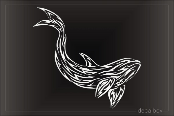 Tribal Dolphin 2 Window Decal