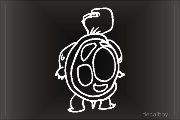 Turtle Walking Car Window Decal