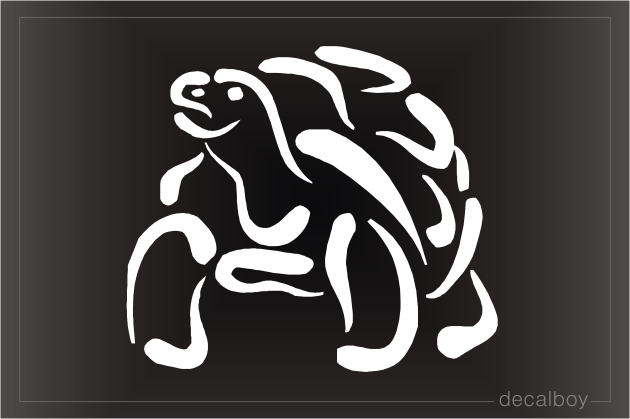 Ornate Box Turtle Window Decal