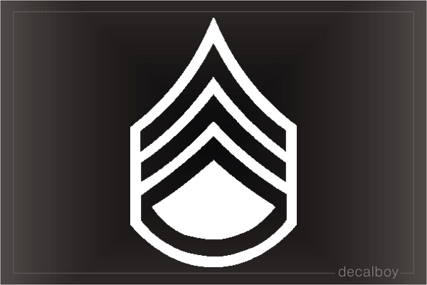 US Army Rank Staff Sg Car Decal