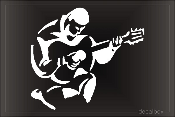 Ukulele Player Car Decal