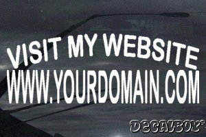 Visit My Website Vinyl Die-cut Decal