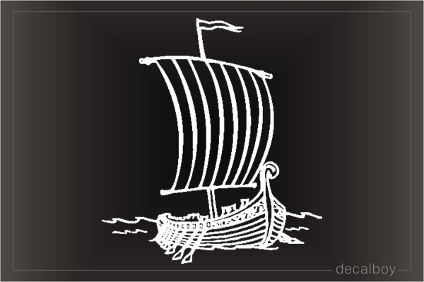 Viking Boat Car Decal